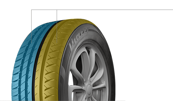 Асимметричный рисунок протектора.